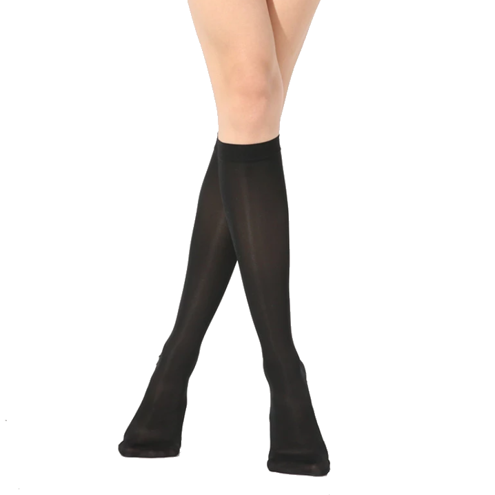 Pulse Compression Sheer Compression Knee Highs, Medium Graduated Support (15-20mmHg)