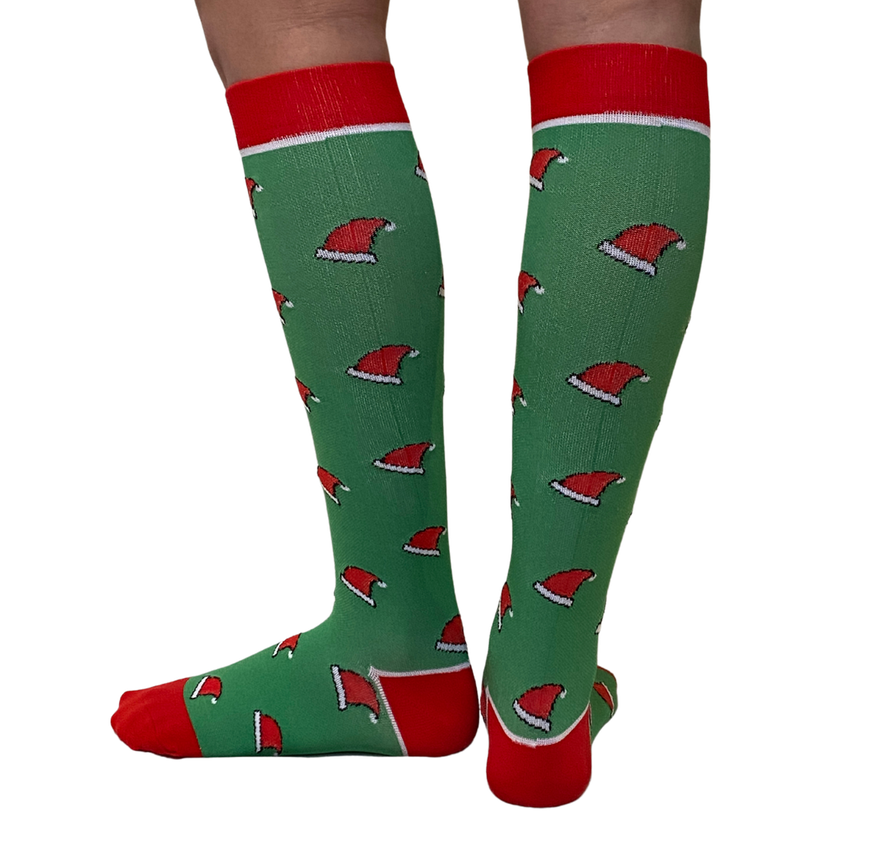 Santa Hat Holiday Compression Socks