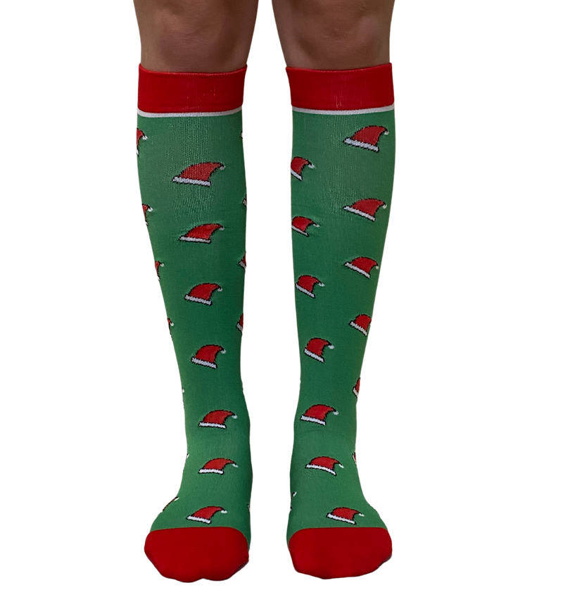 Santa Hat Holiday Compression Socks