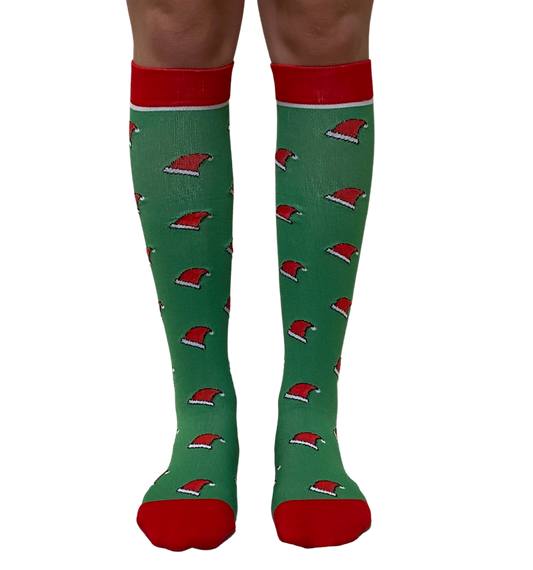 Santa Hat Holiday Compression Socks