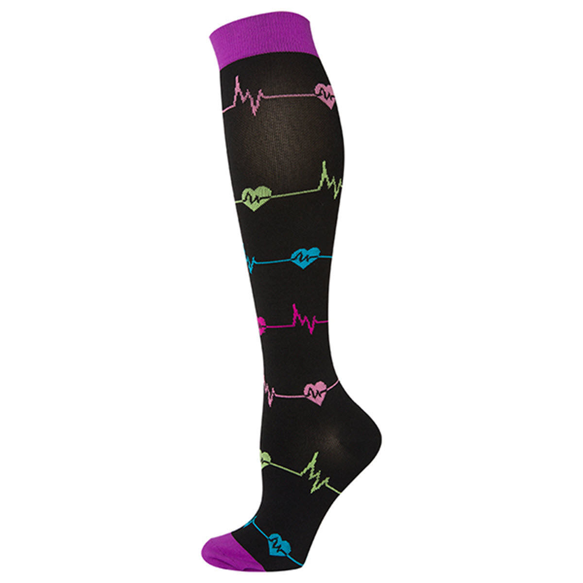 EKG Compression Sock Multi-pack (15-20 mmHg, Medium Compression)