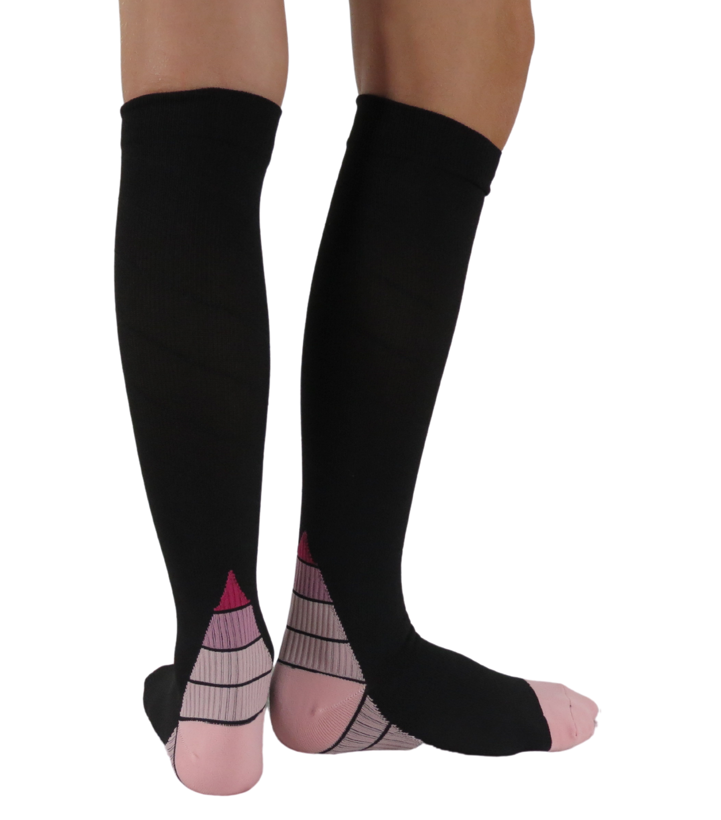 Hybrid knee-high graduated compression socks (Medium 15-20mmHg)