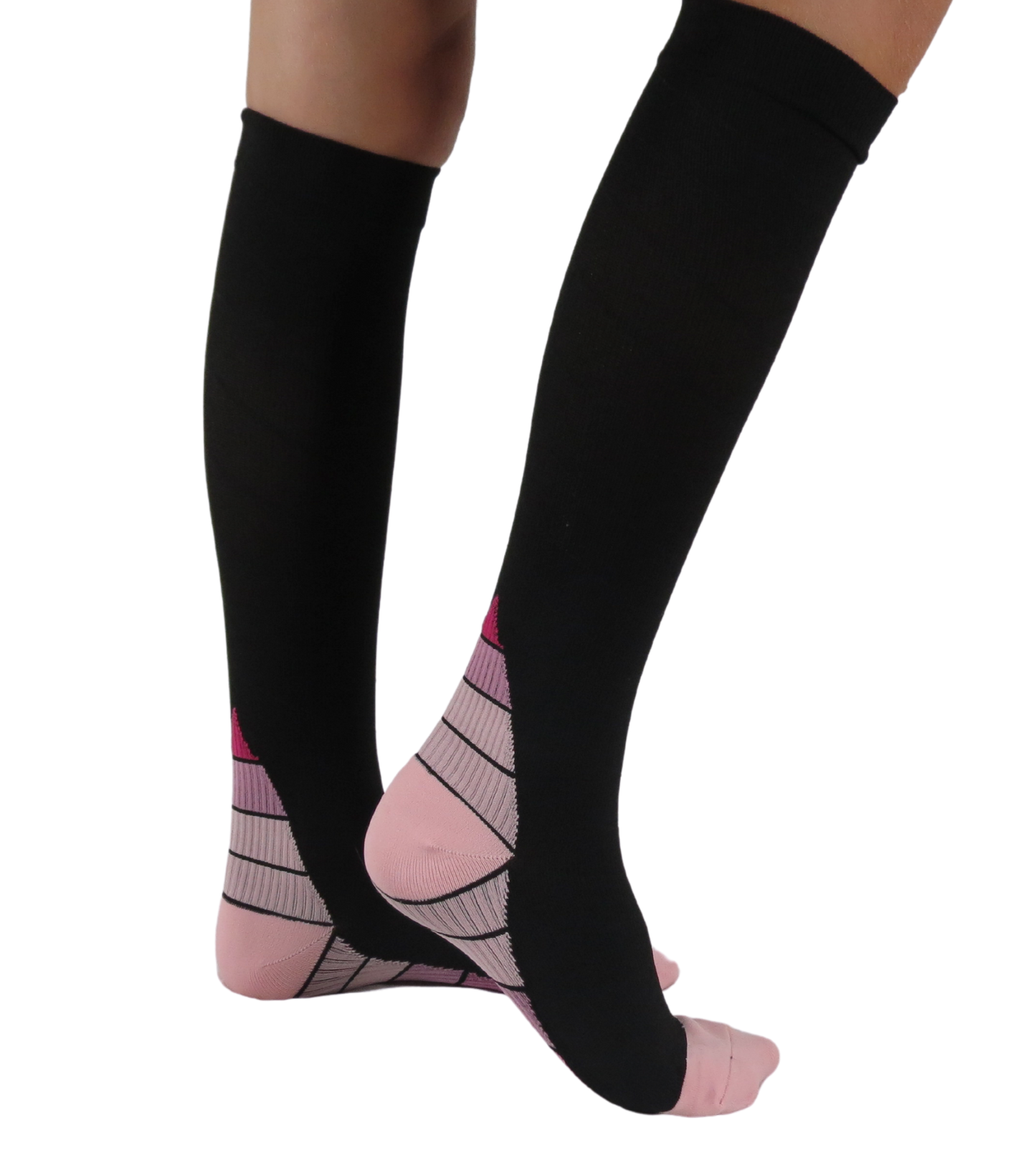 Hybrid knee-high graduated compression socks (Medium 15-20mmHg)