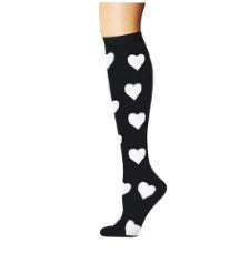 Sweetheart knee-high graduated compression socks (Medium 15-20 mmHg)