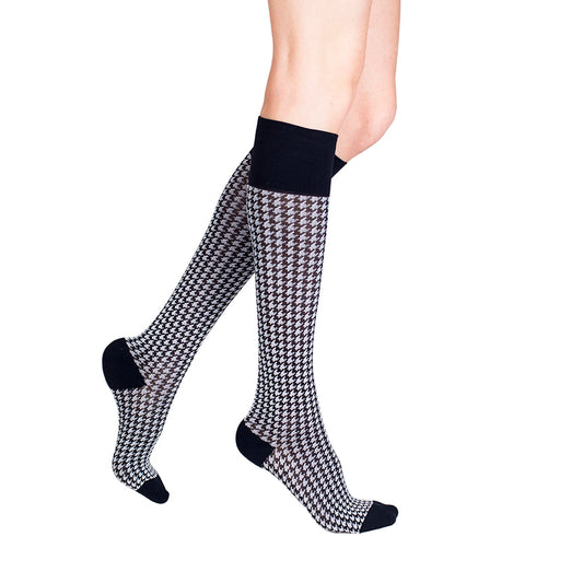 Rejuva houndstooth compression socks (15-20 mmHg)