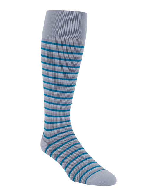 teal/gray Rejuva striped compression socks (15-20 mmHg)