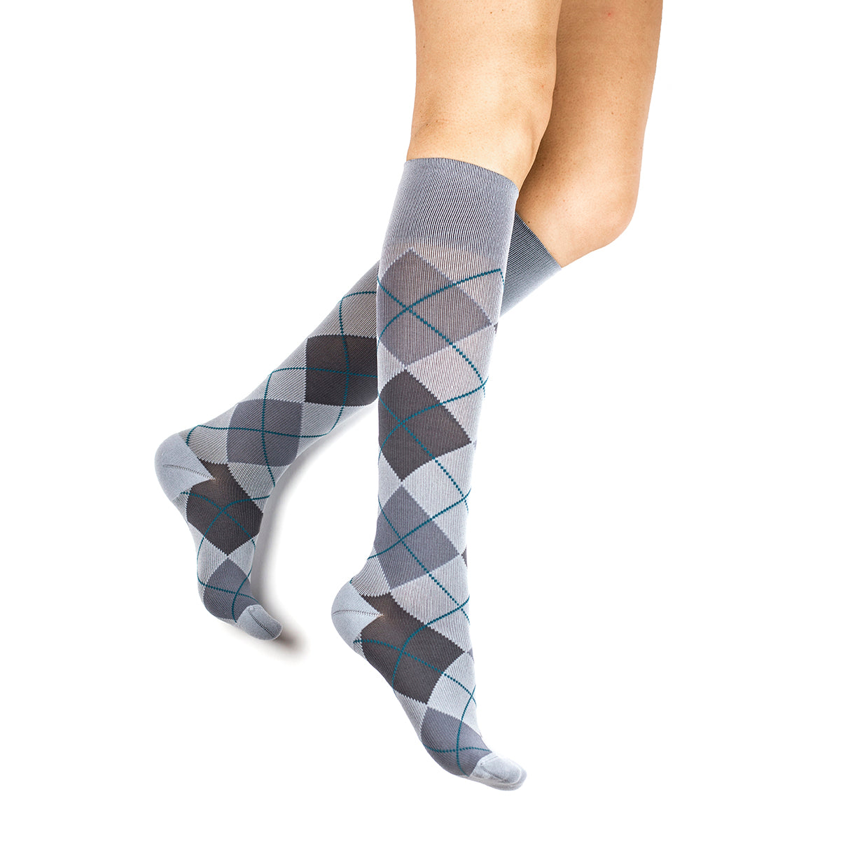 Rejuva Argyle graduated compression socks