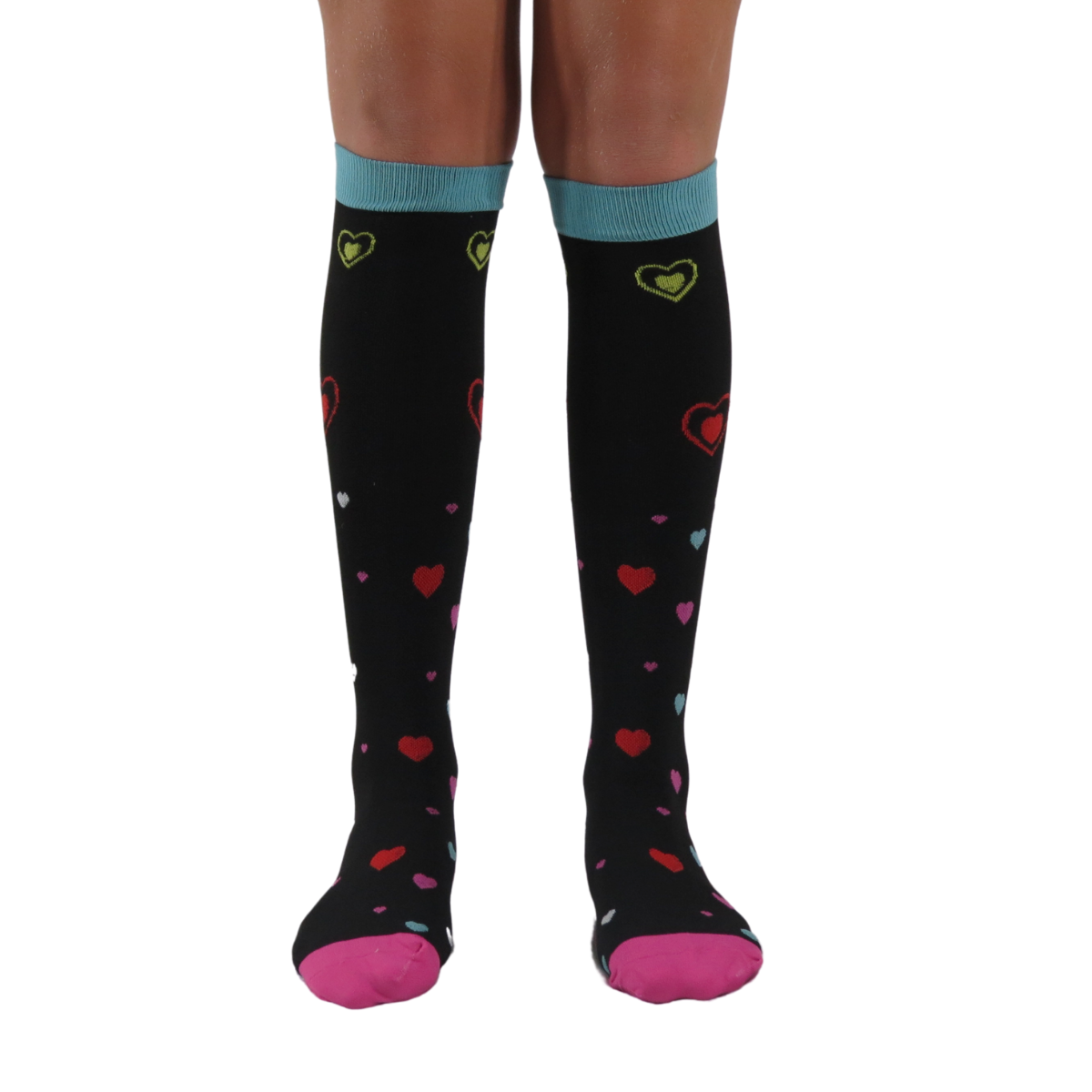 Love and happiness knee-high graduated compression socks (Medium 15-20mmHg)