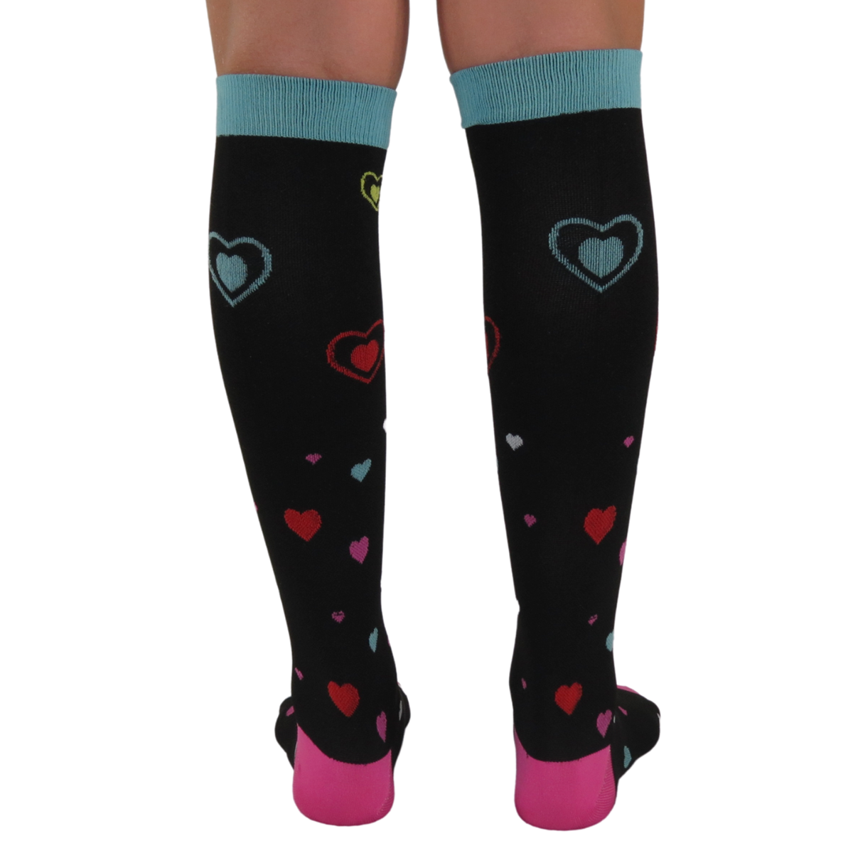 Love and happiness knee-high graduated compression socks (Medium 15-20mmHg)