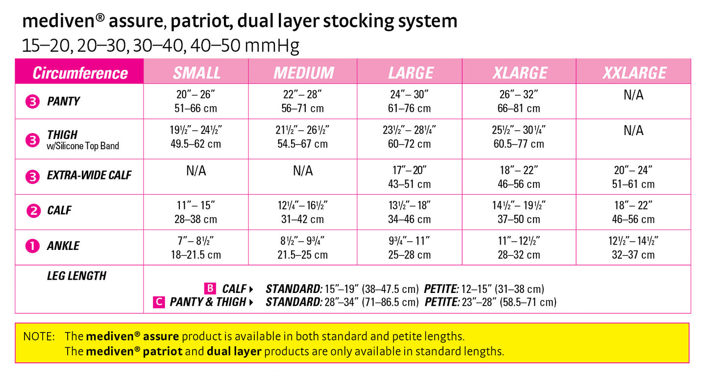 medi assure 20-30 mmHg knee high, extra wide calf, closed toe compression stocking