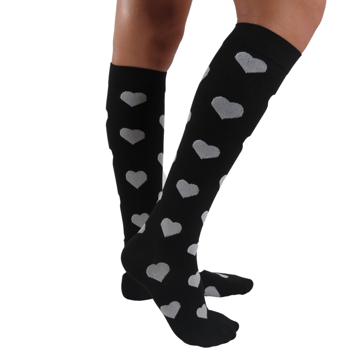 Sweetheart knee-high graduated compression socks (Medium 15-20 mmHg)