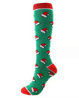 Santa Hat Holiday Compression Socks